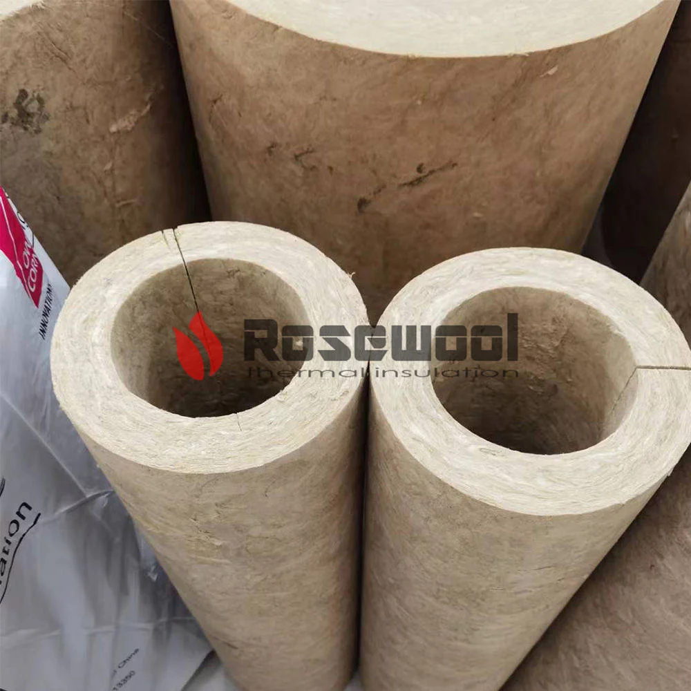 60-150 kg/m³ Konstruktion Wärmedämmung Schallabsorption Material Rockwool Rohr Für Industrieöfen