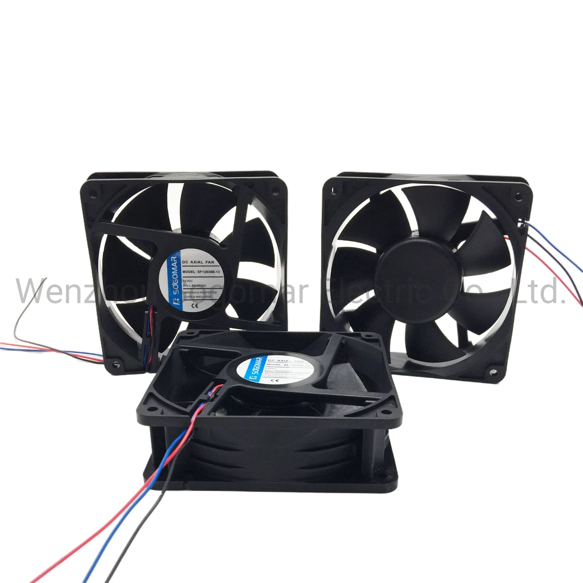 Plastic Frame DC Motor 120*120*38mm DC Welding Machine Cooling Fan 12038 12V, 24V, 48V