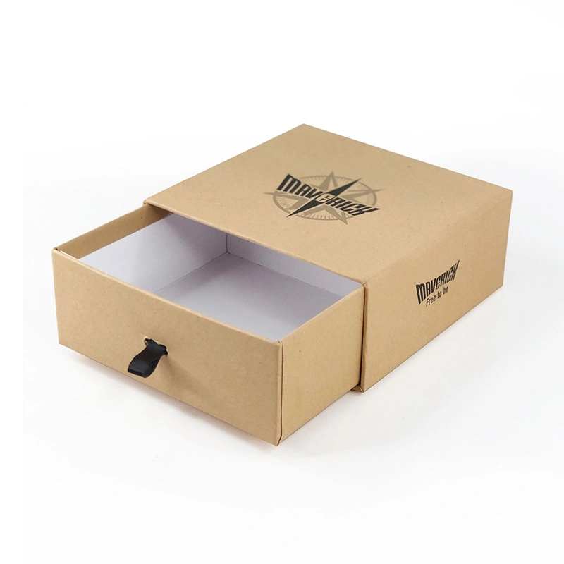 Top Grade Drawer Gift Box Carton Packaging Cardboard Boxes with Silk Ribbon for LED Spotlight