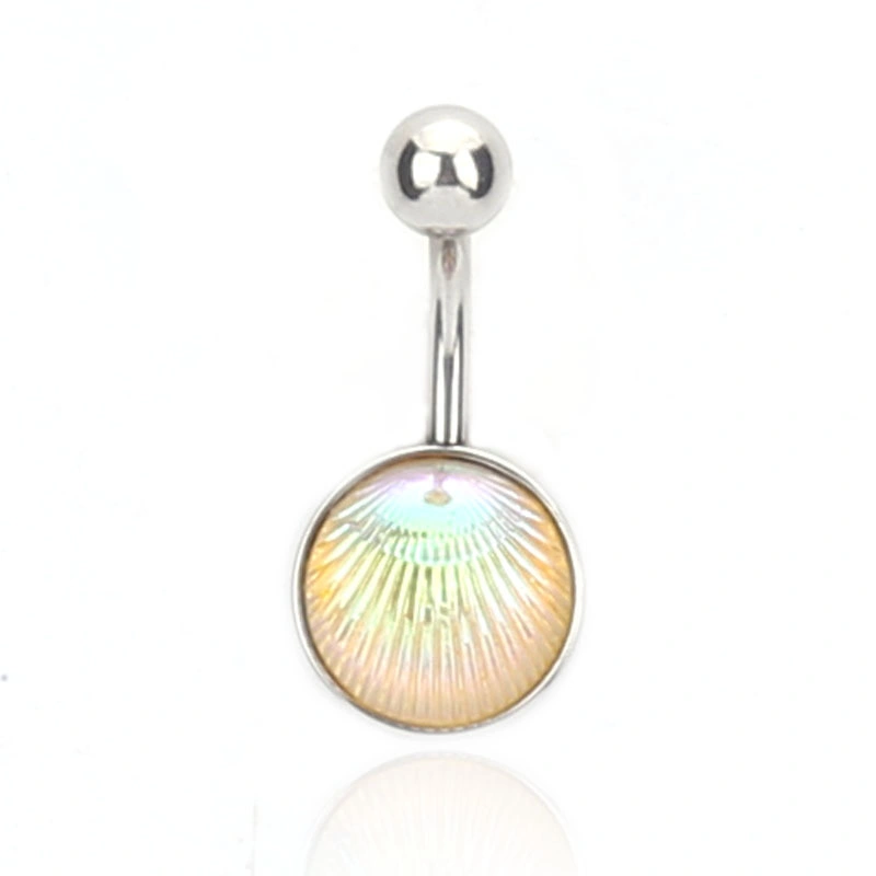 Anti Allergy Round Color Stainless Steel Belly Button Rings