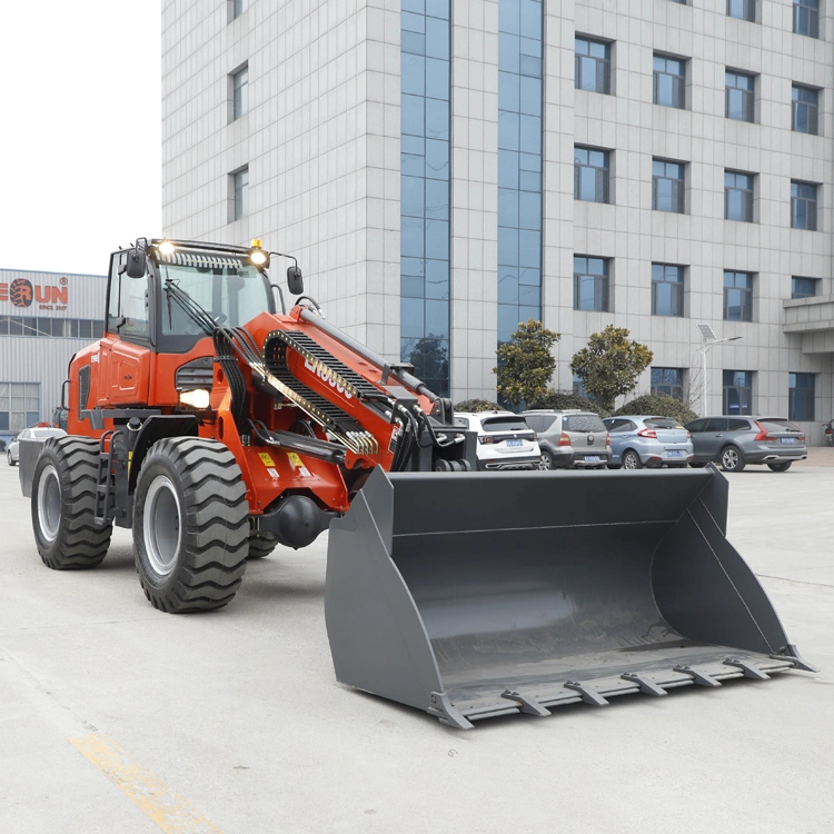 La nueva transmisión de alto rendimiento hidráulico Everun Er3500 3ton proveedor con la cuchara cargadora compacta