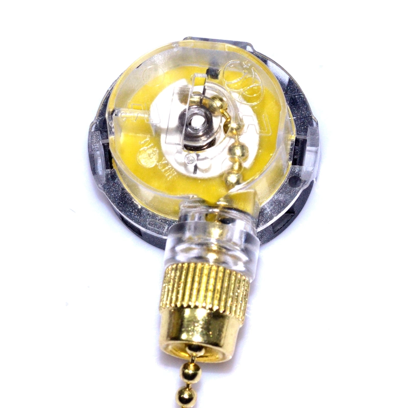 6A at 125VAC, 3A 250VAC Dual-Capacity Pull Chain Ceiling Fan Light Switch Fuction: L-1-2-3, L-2-3, L-1-3m, L-1-2