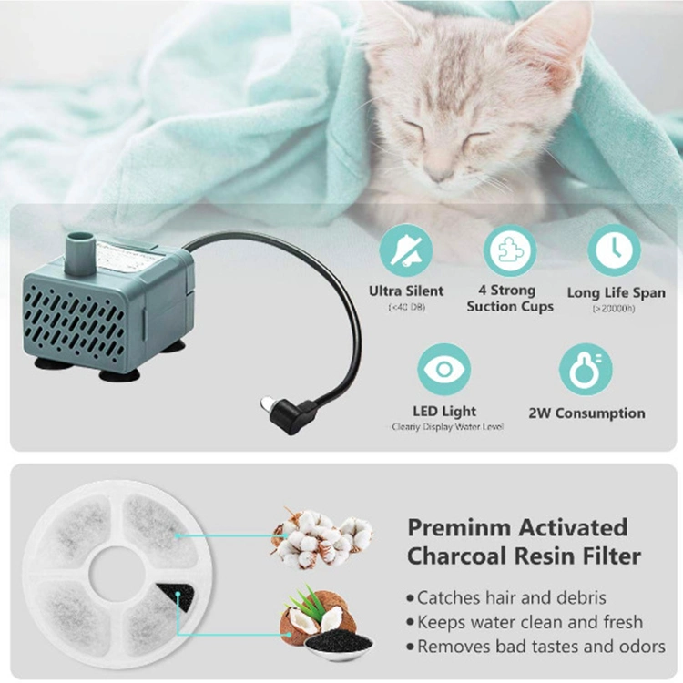 Dynamic Filter Water Circulation Feeder Cat Dog Fountain Drinking Fountain Pet Automatic Water Feeder