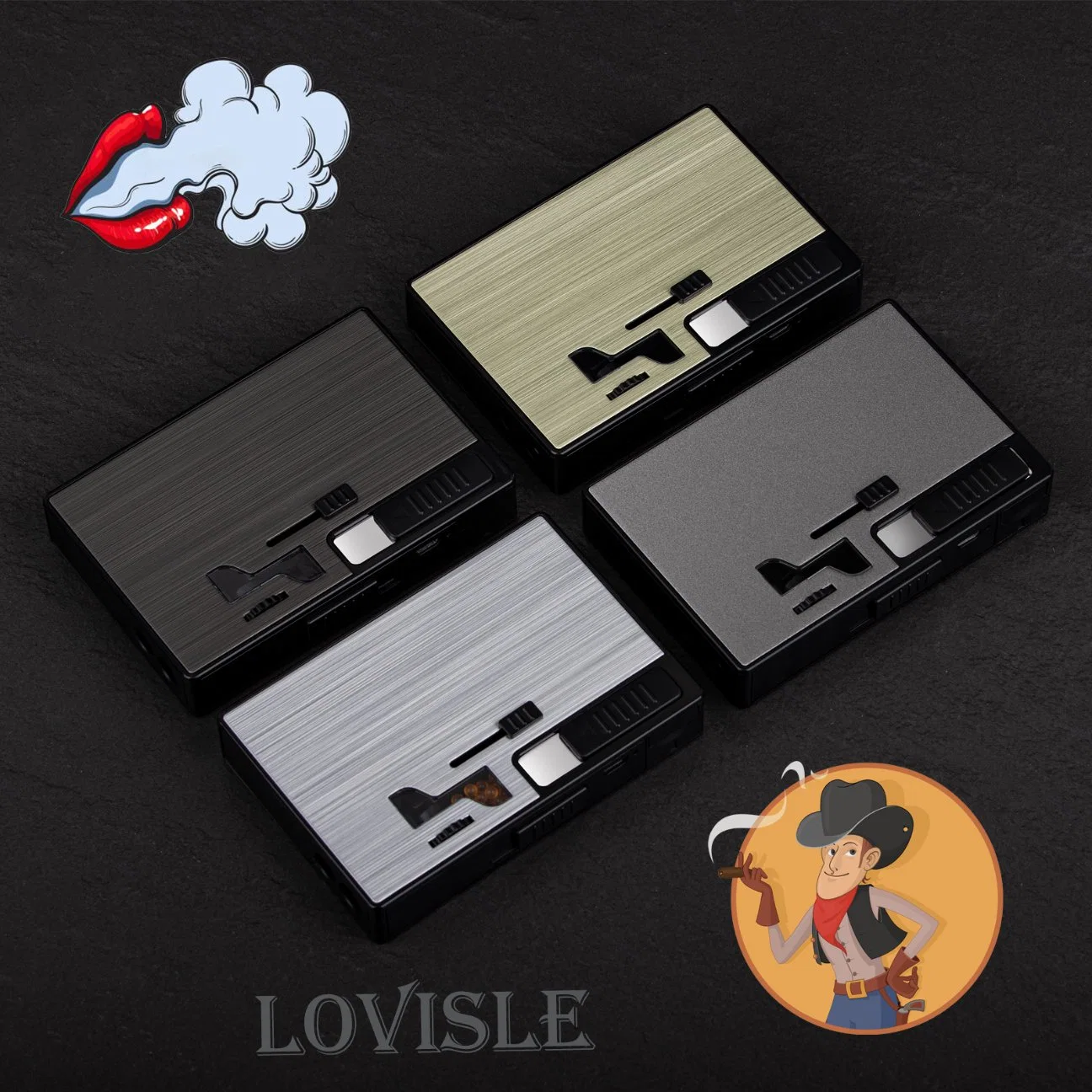 Cigarette Case Lighter Logo Custom Low MOQ Design From Lighter Manufacturer