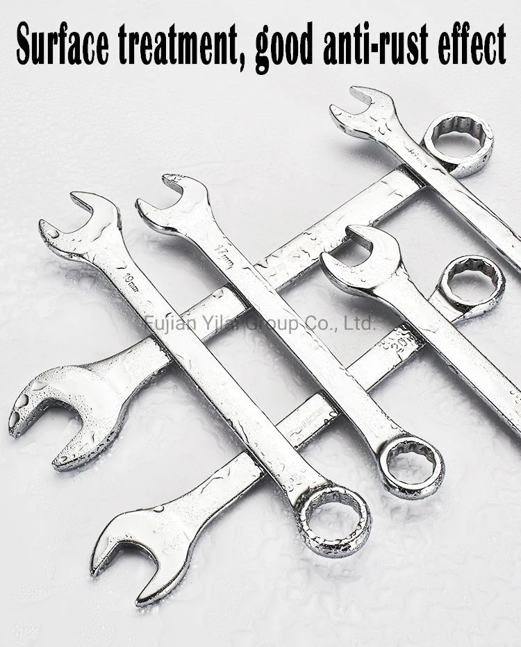 Wholesale/Supplier Mirror Finished Dual Hand Tools Gears Panner Wrench Ratcheting Wrench Combination Wrench Set