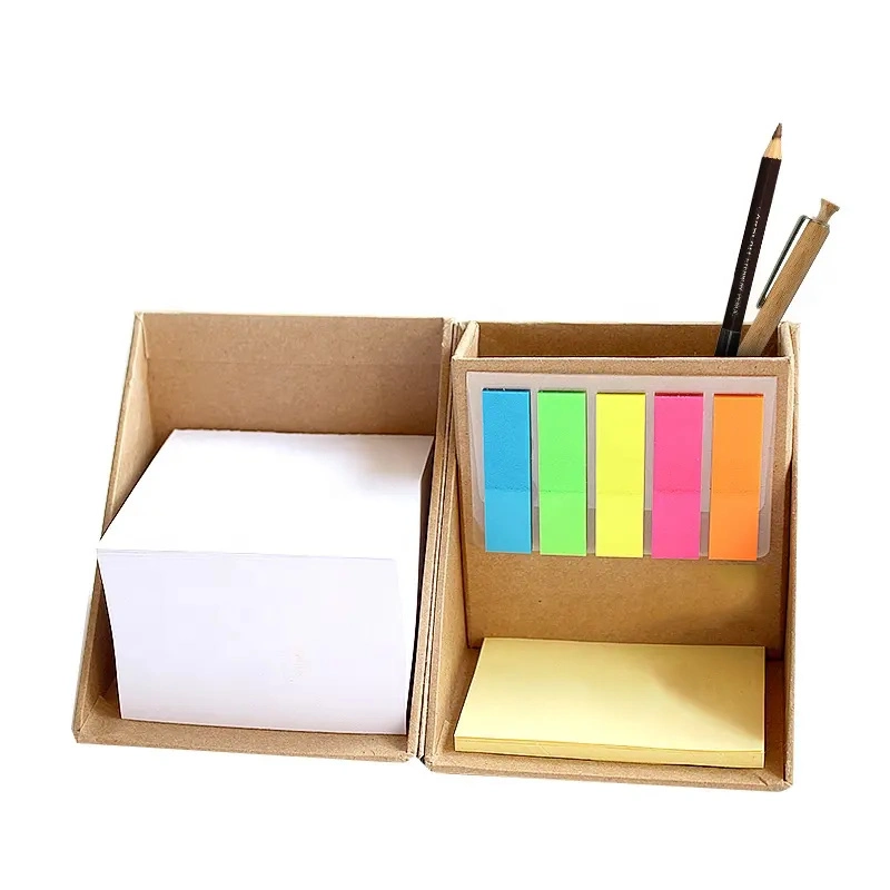 Eco Friendly Colourful Square Sticky Note Cube Box Memopad Notepads Custom Logo Printed Stationery Supplies Gift Box