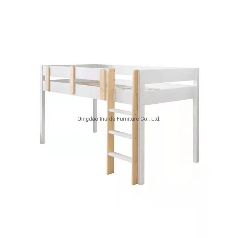 Factory Wholesale Modern K/D Bedroom Furniture Solid Wood Kids Bed