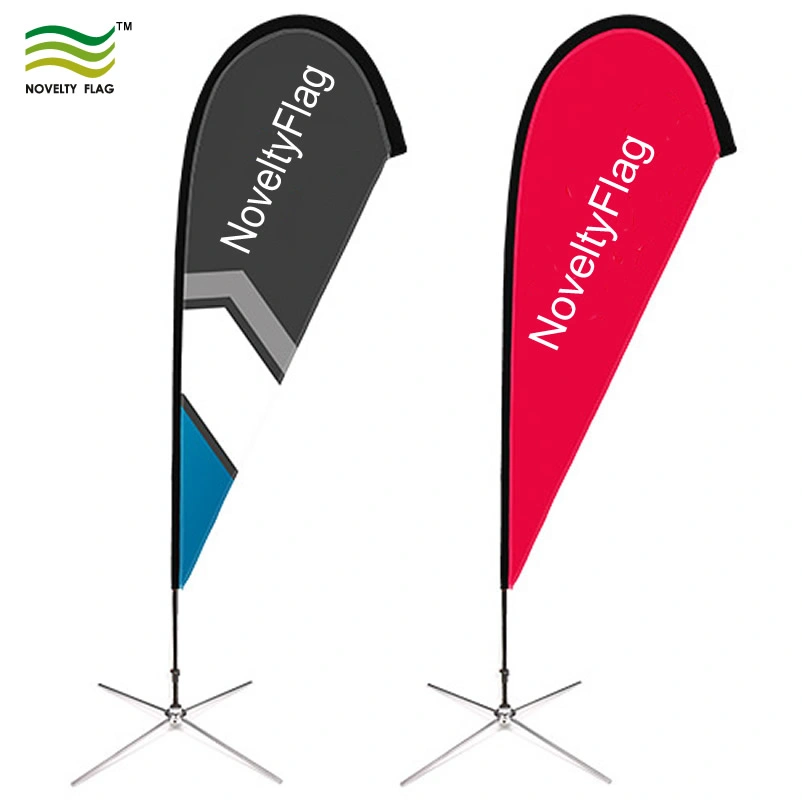 Expositor de poliéster personalizadas Teardrop/Blade/hojas/Bow/Vetical/deportes de playa bandera para la publicidad exterior (NF04F06061)