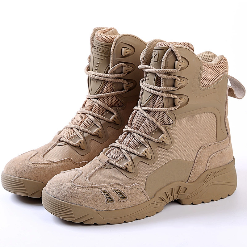 Tactical Resistant Leather Upper Rubber Sole Hiking Boots