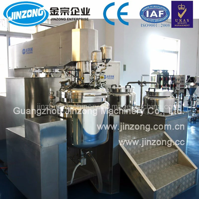 Jinzong Factory Mannufacturer Stainless Steel Electric Heating Upper Emulsifying Mixer Machine with Homogenizer for Cosmetic Food