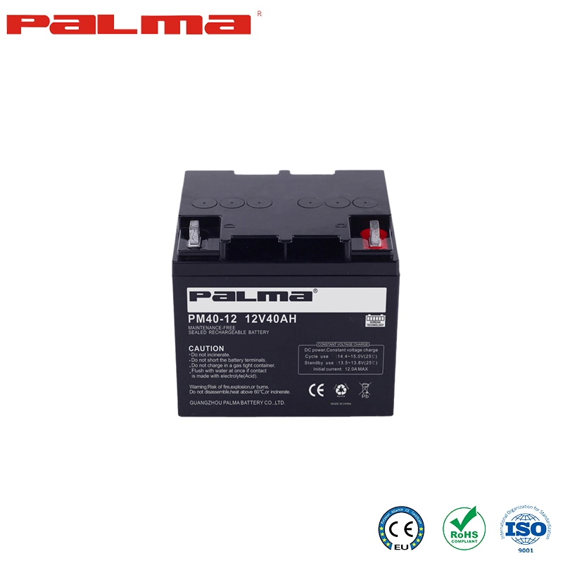 video Computerized Instrument Battery 12V40ah, 12V50ah Rechargeable Lead Acid Battery for Converter and Alarm Systems