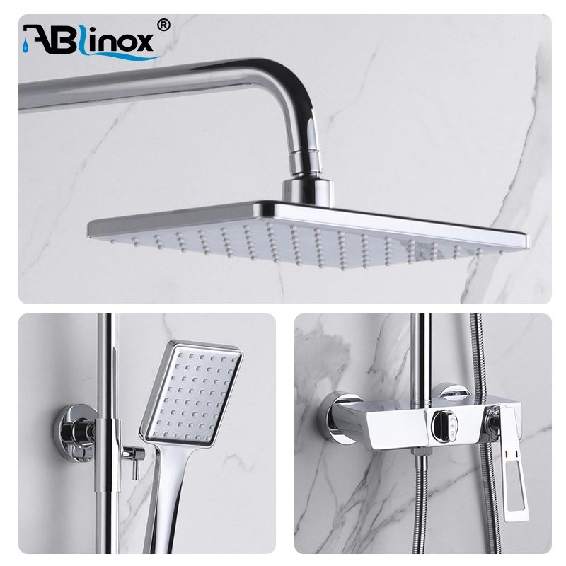 Ablinox fábrica tienen propio taller de fundición de Venta caliente satinado 304 Acero Inoxidable baño ducha caliente y fría del grifo