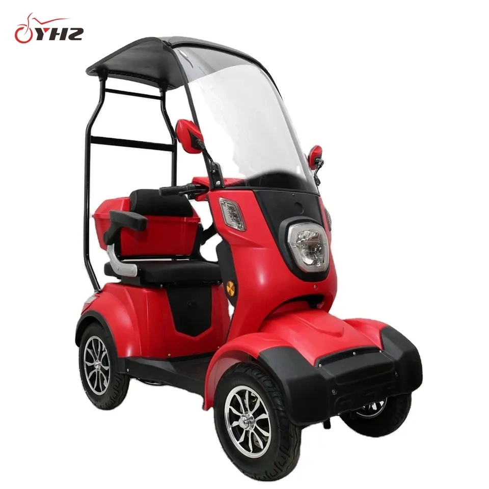 4-Wheel Electric Mobility Scooter Speed 25km/H with Roof and Trunk for Adult