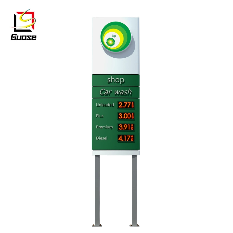 Solar Road Directional Pylon Sign for Gas Station in LED Displays