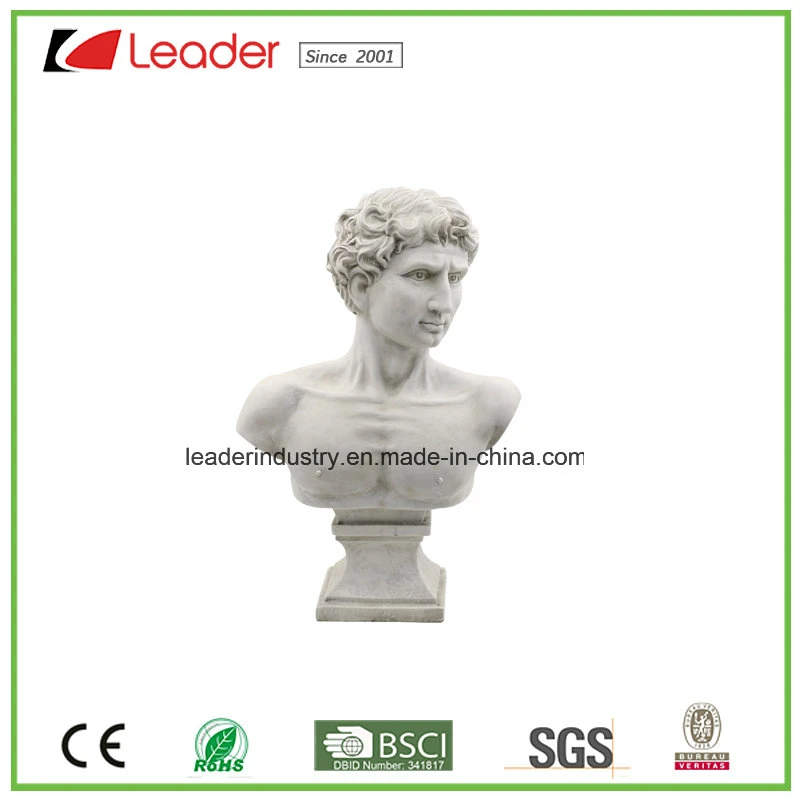 31cm Polyresin Decorative Bust Lady Sculpture for Lawn Decoration