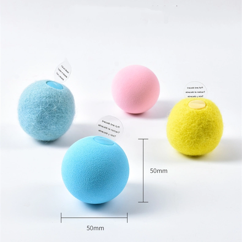 Interactive Plush Cat Toys Smart Touch Sound Playing Squeaky Ball Pet Supplies Products