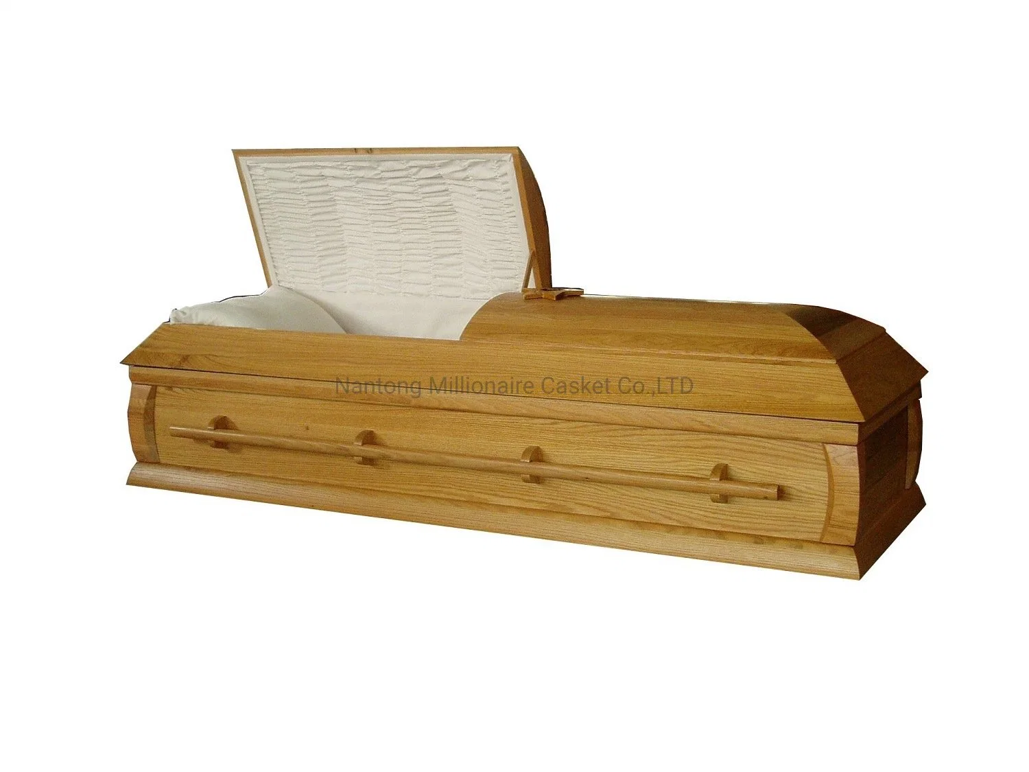 Poplar Wood Honey Color Funeral Wholesale/Supplier Casket