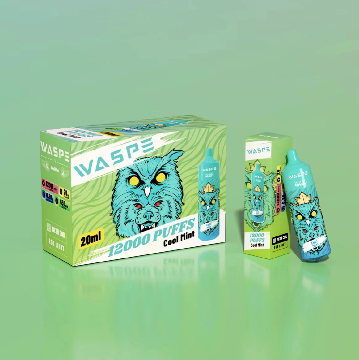 Nueva llegada Popular Waspe 12000puffs desechable VAPE 650mAh 20ml jugo