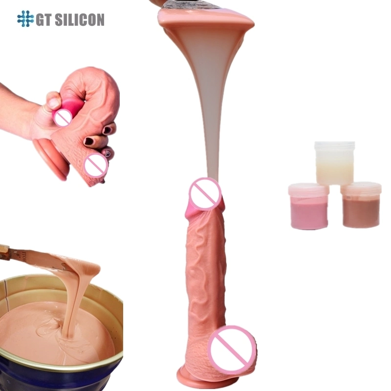 Molde de fábrica de material de silicona pene Bustier Dildo de silicona que pene Artificial