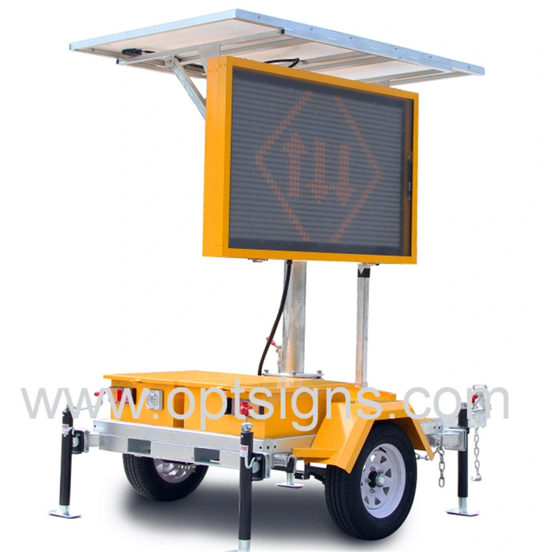 19m Solar Temporary Outdoor Traffic Signs Advertising LED Message Display Board