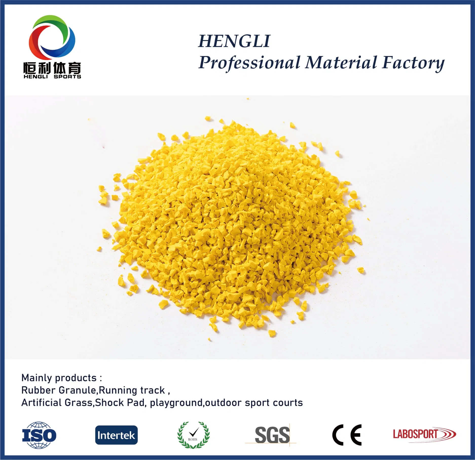 Environmental Playground Raw Materials EPDM Chips Rubber Granules Wetpouring Surface Material