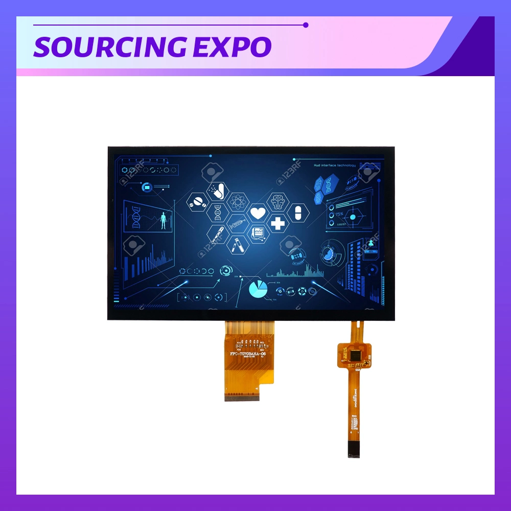 Industrial LCD 7inch 1024X600 TFT LCD Screen 40 Pin with Capacitive Touch