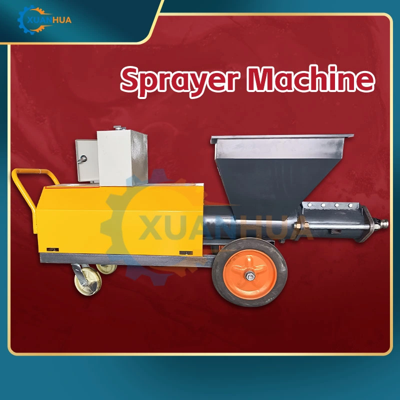 Mortar Automatic Emulsion Gypsum Motor Wet Screw Spraying Machine