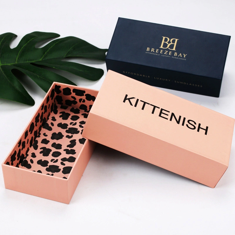 Caja de papel de regalo de Perfume hexagonal creativa rosa y plata Caja de cartón con inserto EVA