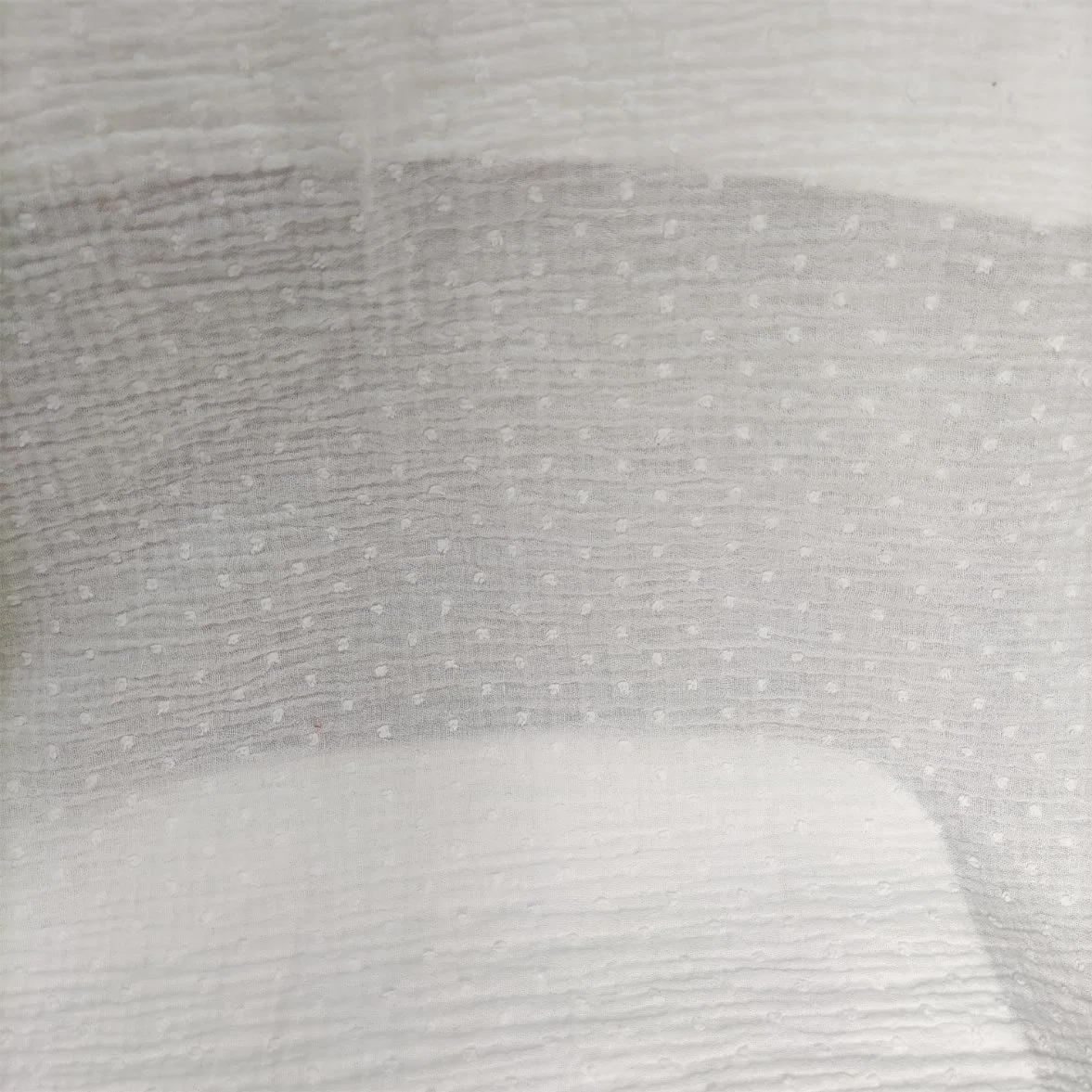 100% Baumwolle DOT Jacquard Leno Stoff Double Layer Dobby Gaze Etamin Stoff für Bekleidung