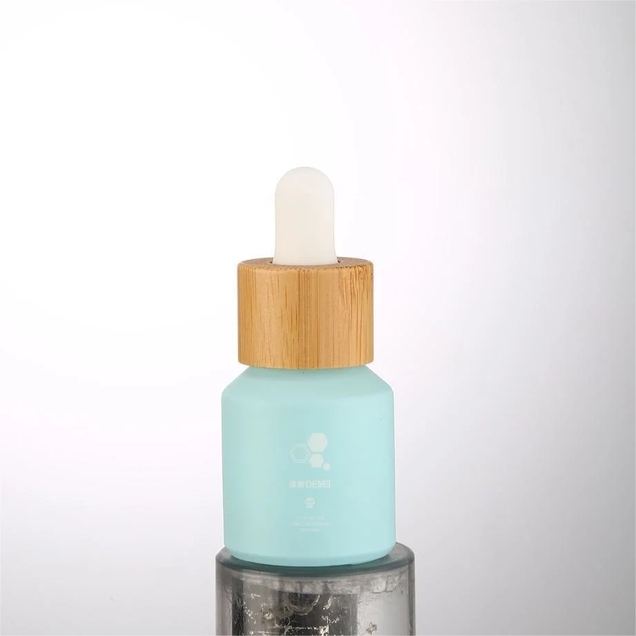 30ml 60ml 60ml personalizada de forma redonda Tubo de vidrio color ámbar con gotero Bomba para embalajes de cosmética