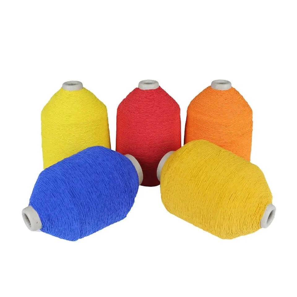 Dyed Polyester Rubber Thread/Elastic Yarn 90# 100# for Socks