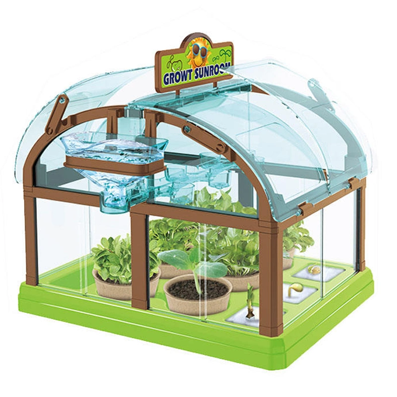 Kit de experiência para crianças da Ciência brinquedos Mini plantas naturais da Educação Solar O Garden Toy Greenhouses Green abriga os Novelty Toys