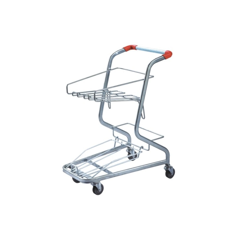 2 Layers Shopping Trolley Hand Trolley Cart for Basket