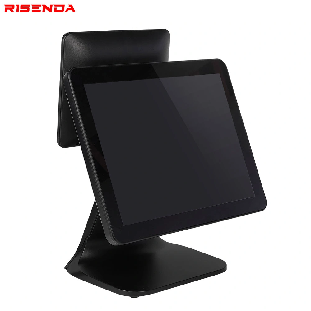 Risenda POS 15" POS Terminal All in One Cash Register with Assemble Customer Display