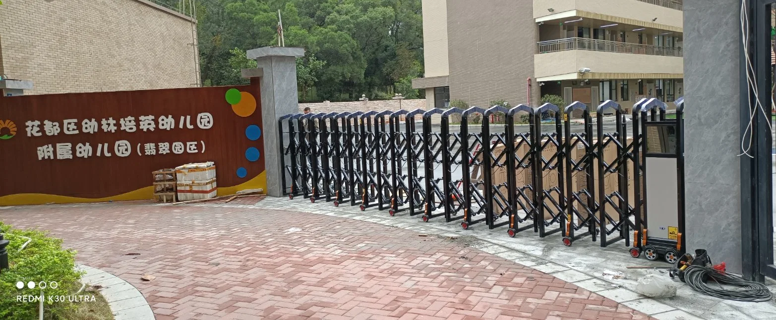 Aluminum Alloy Retractable Gate Accordion Industrial Gate for Factory Entrance Gate