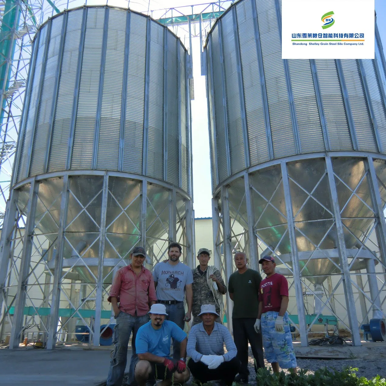 Grande capacidade de saída de fábrica de aço galvanizado Granja Multi-Type exploração suinícola exploração pecuária Silowith Alimentação preço razoável. 500ton Silo de grãos da parte inferior da tremonha