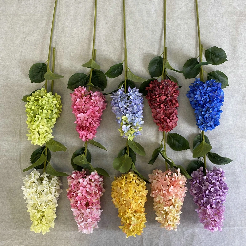 Volle Farben Künstliche Hydrangea Blume für Zuhause Hochzeit Dekoration Blume