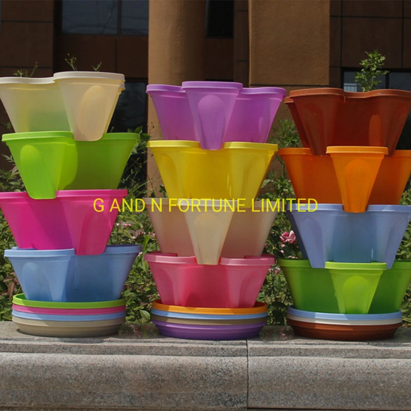 Wholesale/Supplier Colorful Garden Tower Pot Stackable Flower Pots