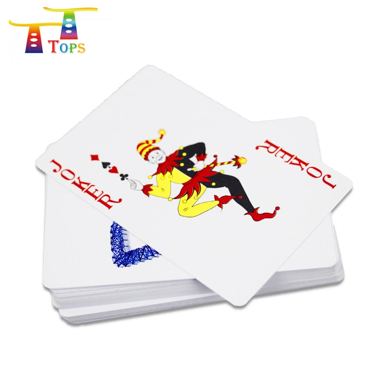 Family Game Front and Back Both Sides Printed Holder Box Logo Paper Poker Cards