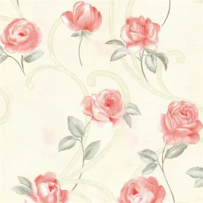 Red Rose Wall Paper for Home Wall Decor (220-240g/sqm 53CM*10M)