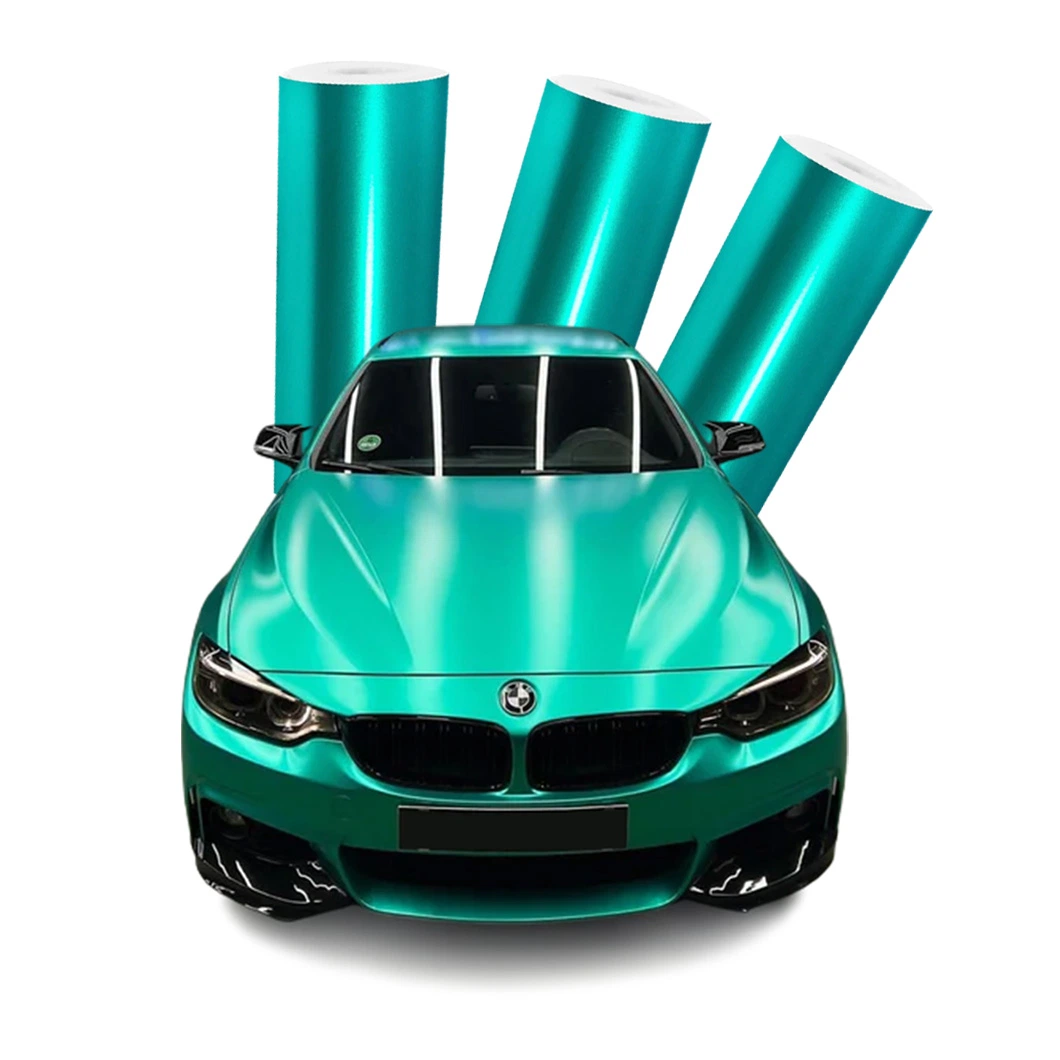 1,52 x18m Film de changement de couleur vert émeraude Vinyl Wrap Bulle d'Air Corps de voiture gratuit film vinyle pour voitures de l'enrubannage