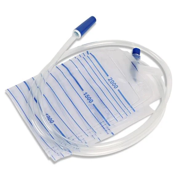 Disposable Medical Urine Collection Drainage Bag with Tube 2000ml