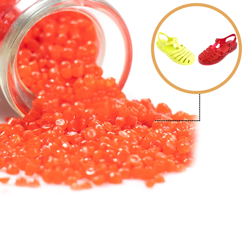 Soft Injection Non-Oil Non-Toxic PVC Comound Granules for Sandals Beach Shoes Slippers Rain Shoes Boots