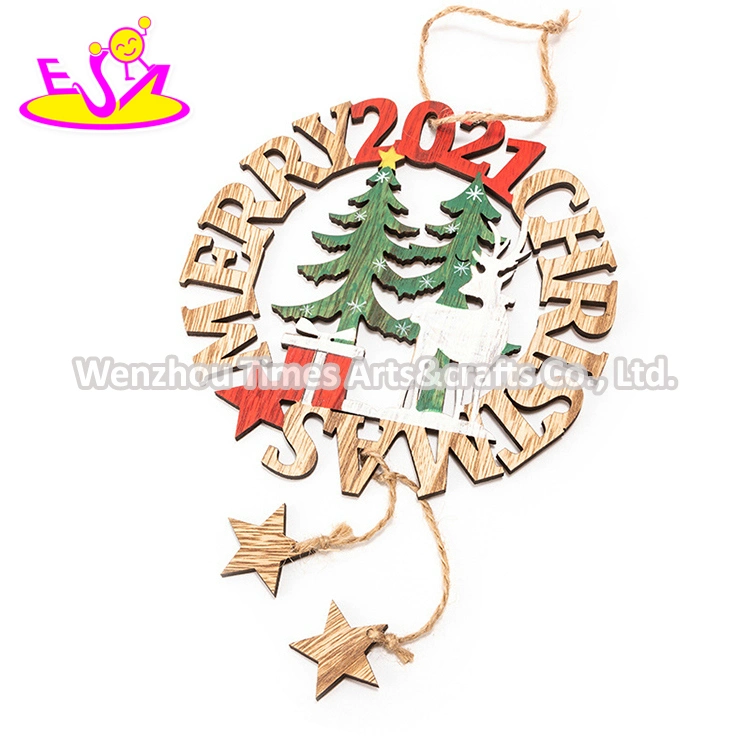 High quality/High cost performance  Handmade Arts Crafts Wooden Christmas Ornaments for Sale W18A183