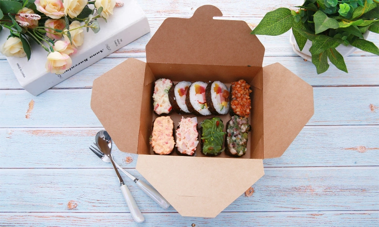 Einweg-Take-Out Salat-Box Lebensmittelverpackung Karton-Boxen nehmen Papierbehälter Für Unterwegs