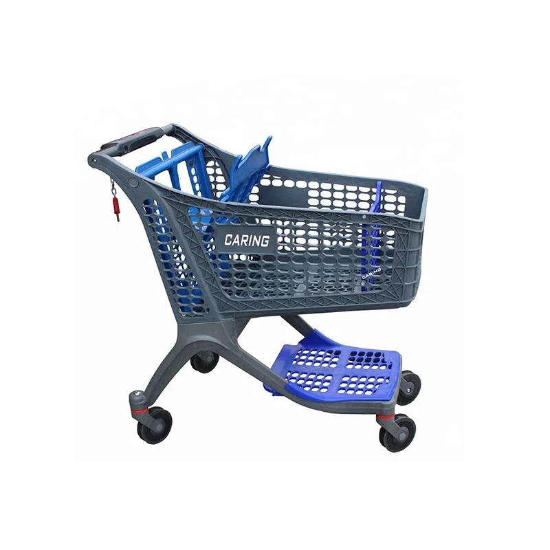 Standard Plastic Foldable Shopping Trolley Cart