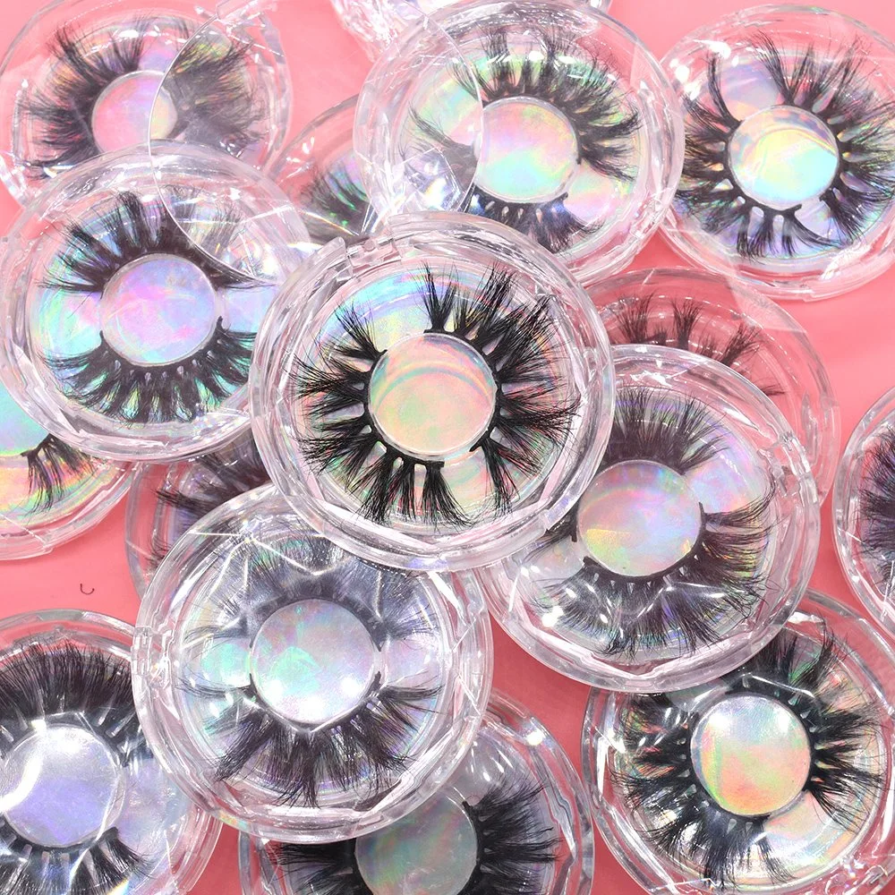 Wholesale/Supplier Private Label Strip Real Fluffy Mink Eyelash Vendors 25mm Mink Eyelash