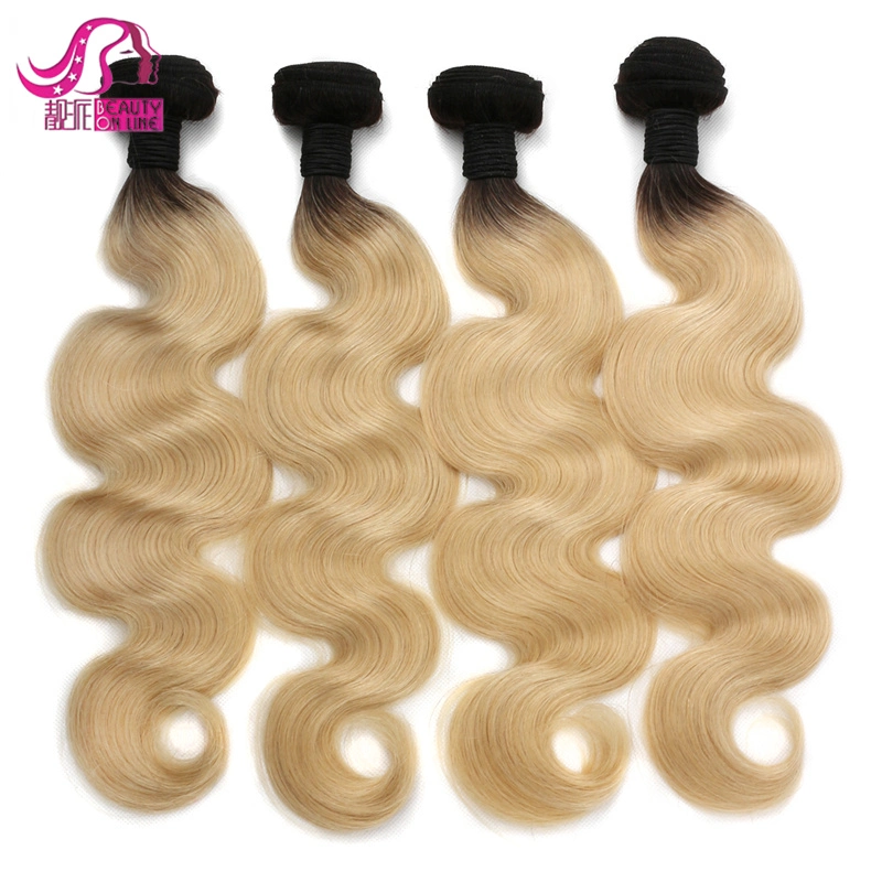 Factory Price 10A Ombre Body Wave Human Hair Bundles Remy Hair Extension