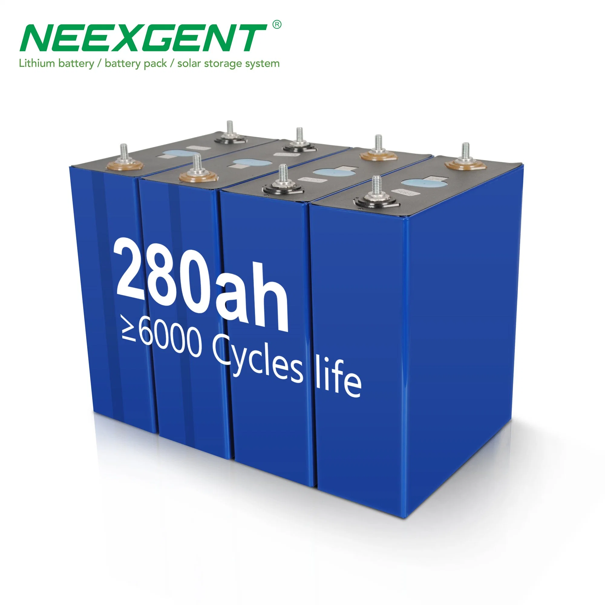 Neexgent Rechargeable 280ah Lithium Battery Cell 3.2V 25ah 26ah 50ah 102ah 202ah 280ah LiFePO4 Battery for Home Use