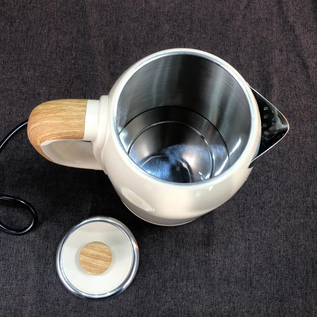 2023 Factory New Design Wholesale/Supplier Wooden Grain Handle 1.7L 1500W Electric Hot Water Kettle with Dry Boil and Overheat Protection